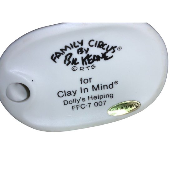 Family Circus Ceramic Figurine Clay In Mind DOLLY’S HELPING - Picture 8 of 8